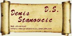 Denis Stanovčić vizit kartica
